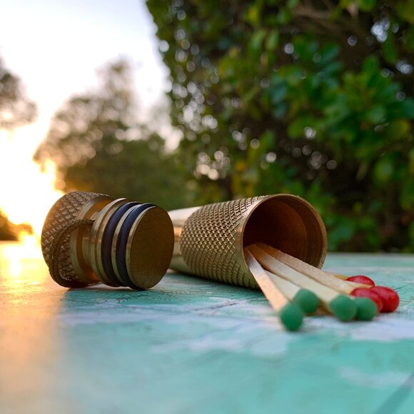 The Best Made Co brass capsule match case with compass - Picture 11 of 12